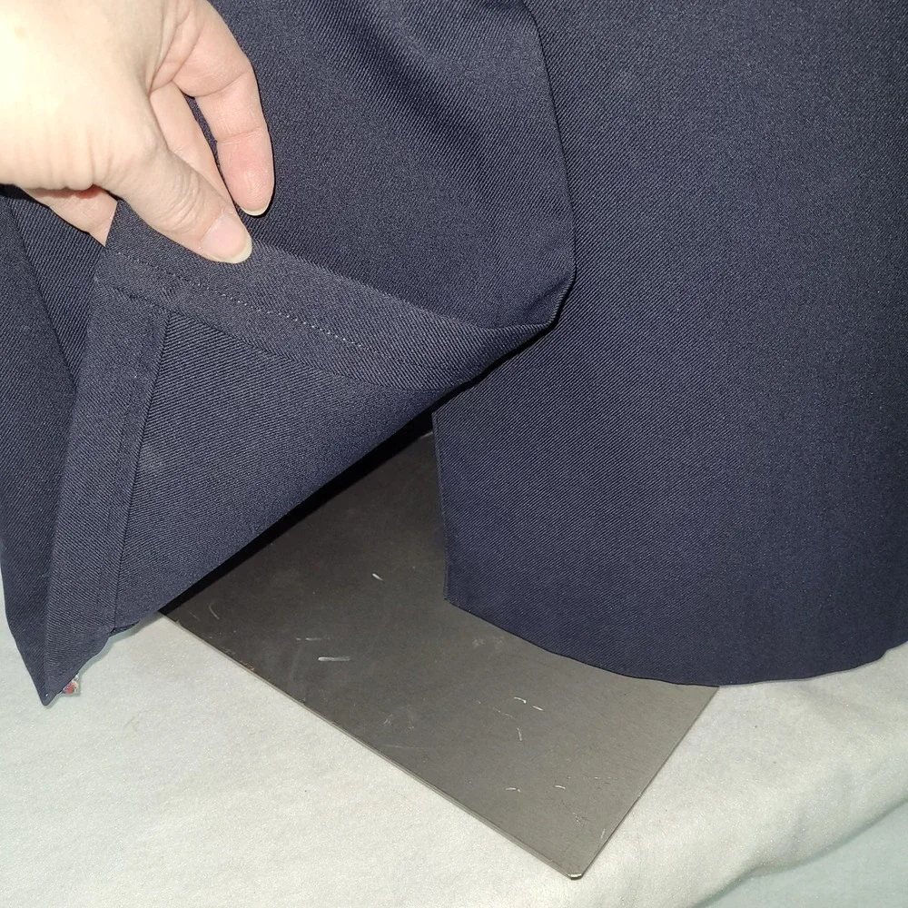 Johnny Carson Men Navy‎ Blue Blazer Sport Coat 44L Vintage Made In USA *Flaw